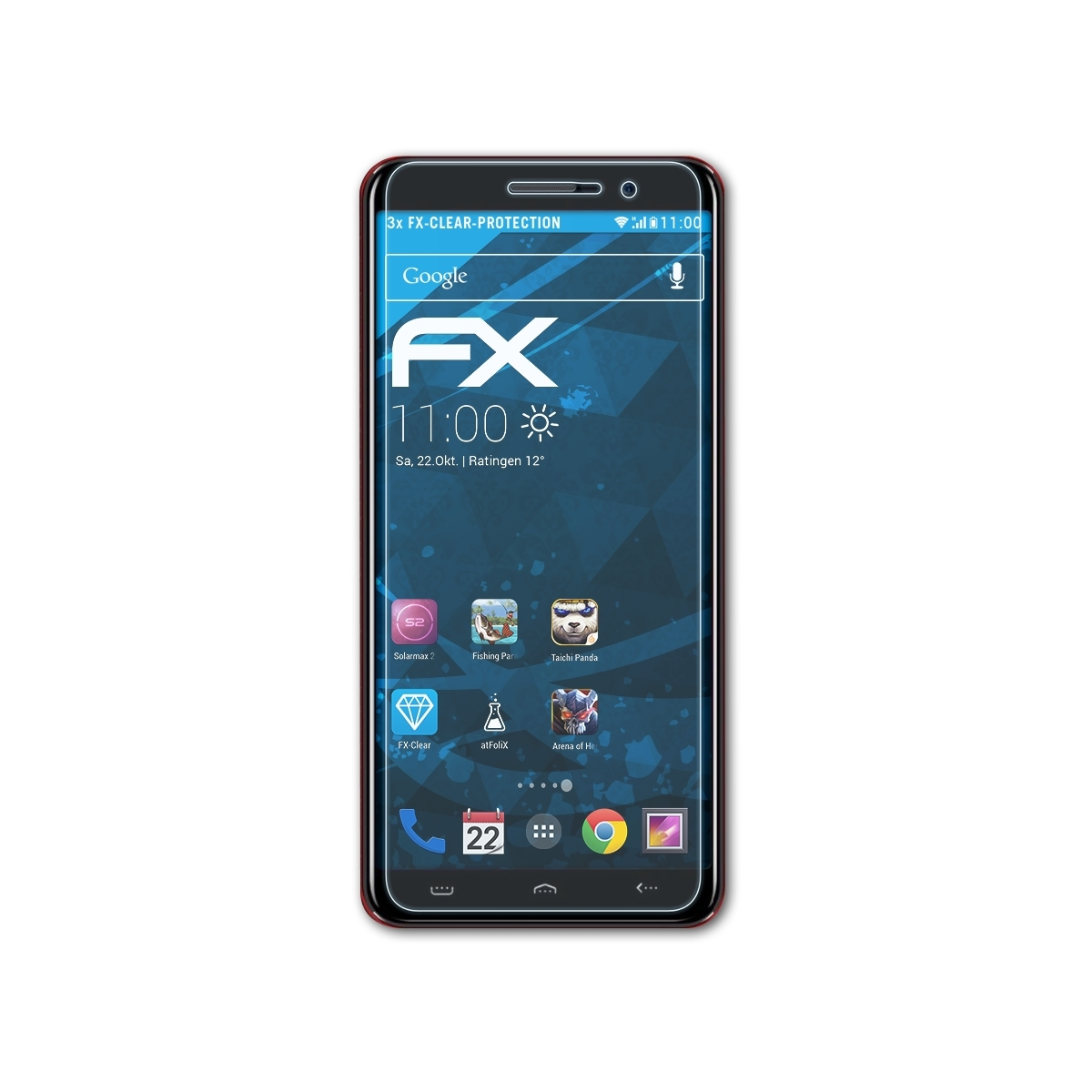 ATFOLIX 3x FX-Clear Displayschutz(für S12) Homtom