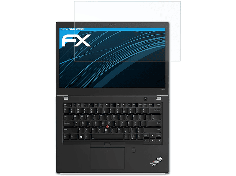 2x ThinkPad FX-Clear ATFOLIX Displayschutz(für T480s) Lenovo