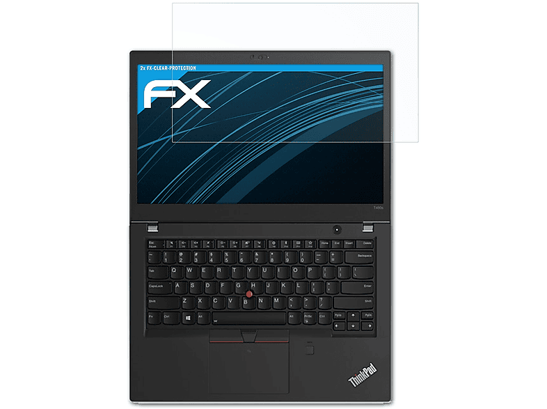 ATFOLIX 2x FX-Clear Displayschutz(für Lenovo ThinkPad T480s)