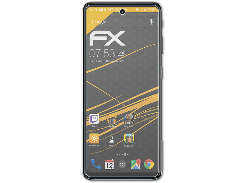 ATFOLIX 3x Motorola FX-Antireflex 5G) Displayschutz(für Moto G51