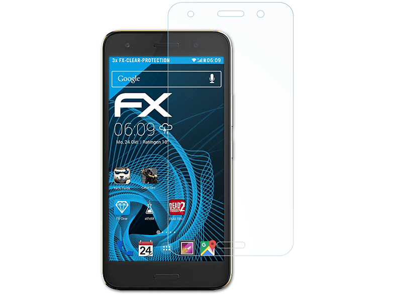 ATFOLIX 3x FX-Clear Displayschutz(für Infinix Hot 5)