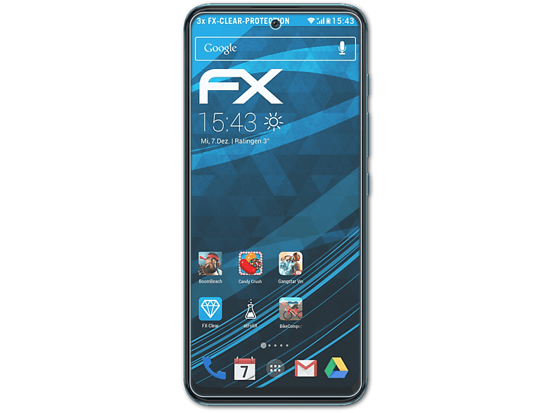 ATFOLIX 3x FX-Clear Displayschutz(für Motorola Moto G71 5G)