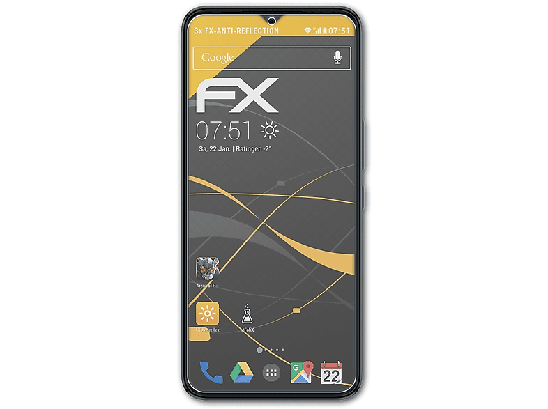 ATFOLIX 3x FX-Antireflex Displayschutz(für Infinix Smart 5 Pro)