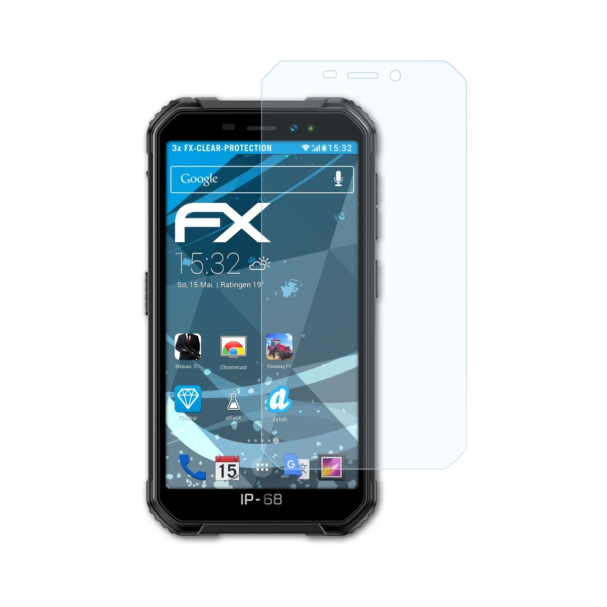 ATFOLIX 3x klar&stoßfest Pro) X6 Armor Ulefone Displayschutz(für