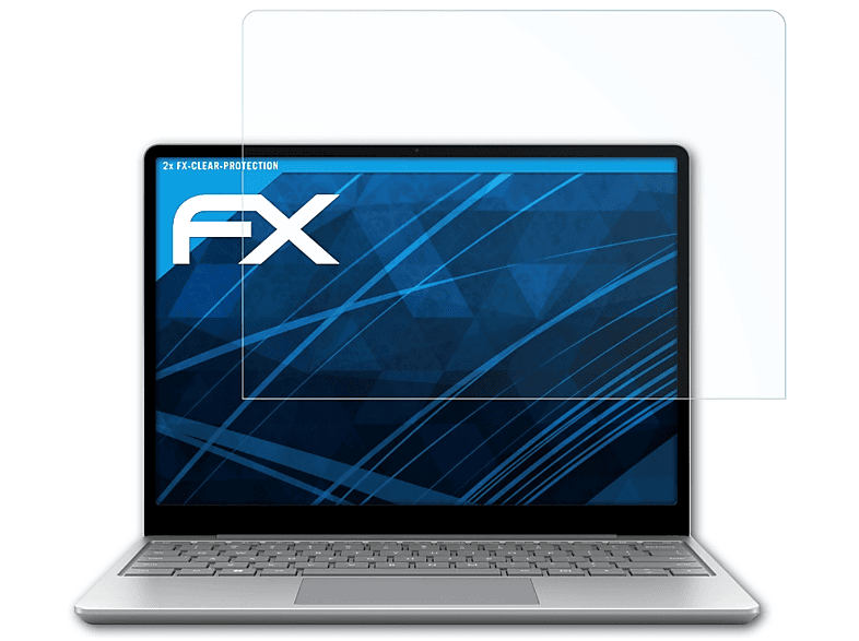ATFOLIX 2x klar&stoßfest Displayschutz(für Microsoft Surface Laptop Go 2)
