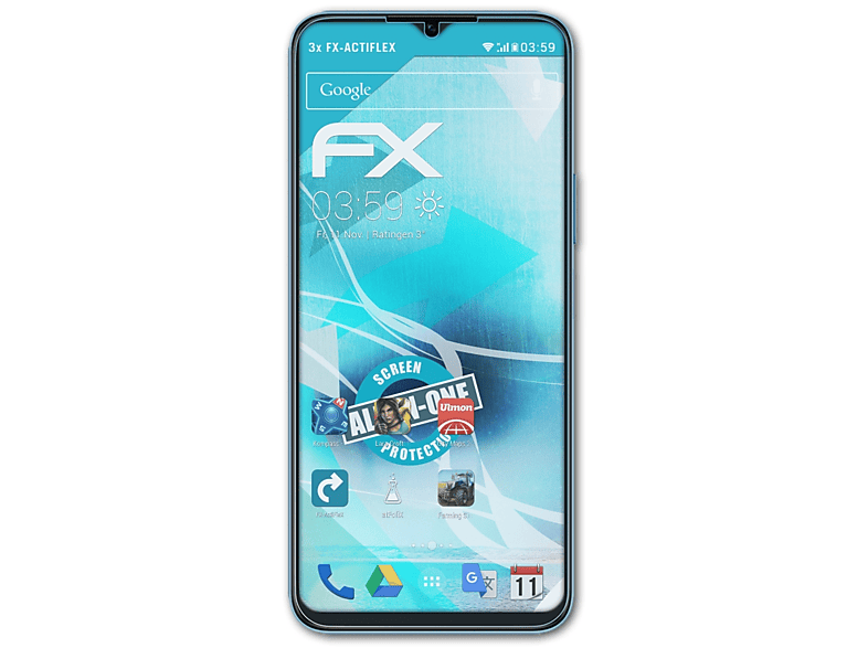 ATFOLIX 3x klar&flexibel Honor Displayschutz(für 5G) X8