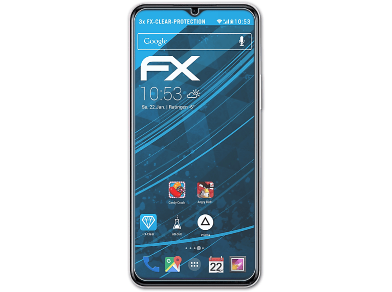 ATFOLIX 3x FX-Clear Displayschutz(für Vivo 5G) Y33s