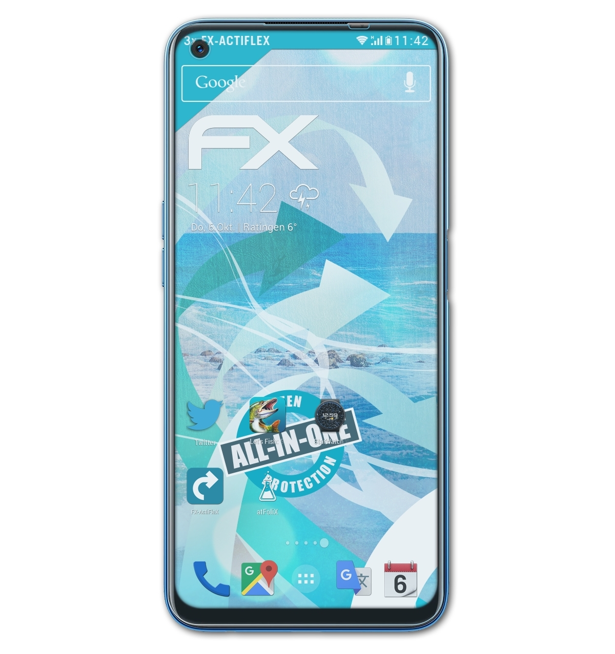ATFOLIX 3x Displayschutz(für FX-ActiFleX 7) Realme