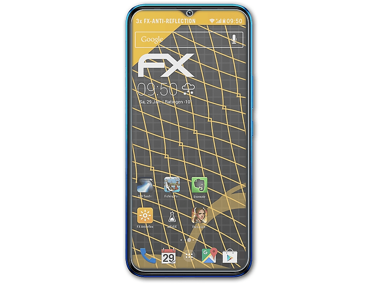 ATFOLIX 3x FX-Antireflex Displayschutz(für Infinix Smart 5)