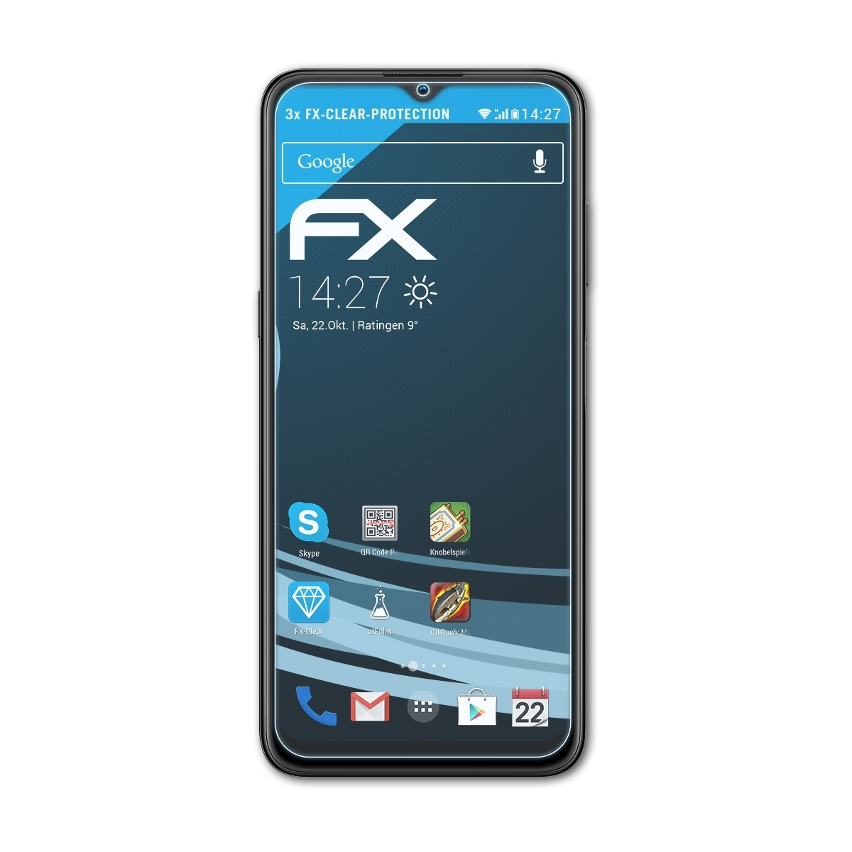 ATFOLIX 3x klar&stoßfest Nokia Displayschutz(für G11)