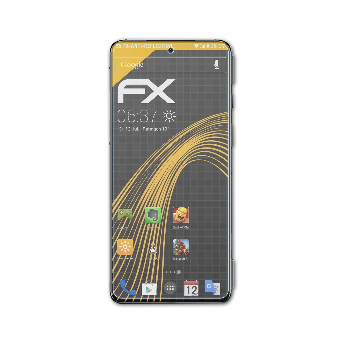 ATFOLIX 3x Displayschutz(für 5 Black Shark FX-Antireflex Xiaomi Pro)