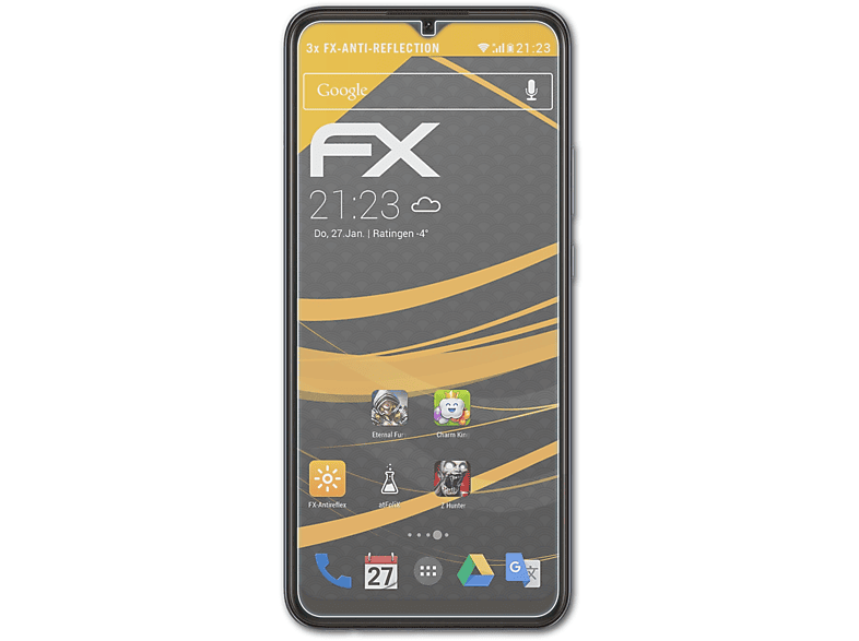 Oppo A15) ATFOLIX FX-Antireflex 3x Displayschutz(für