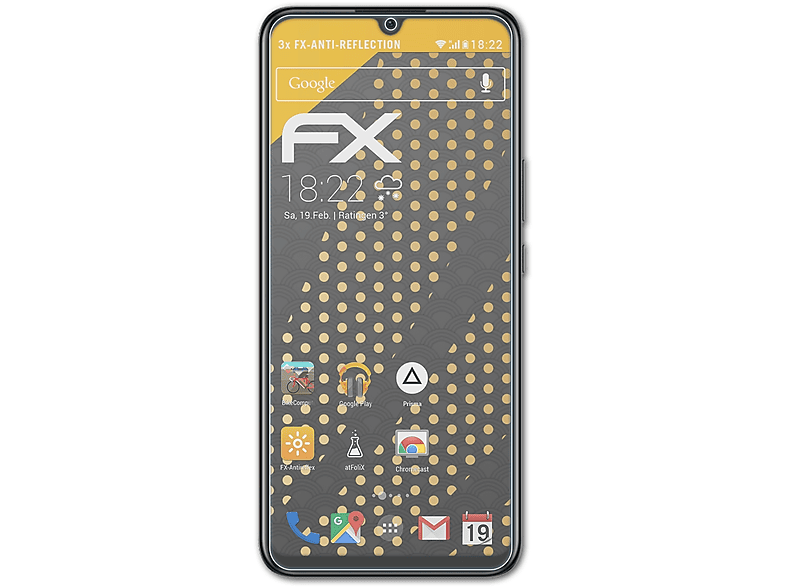 ATFOLIX 8 Nova SE) FX-Antireflex Huawei 3x Displayschutz(für