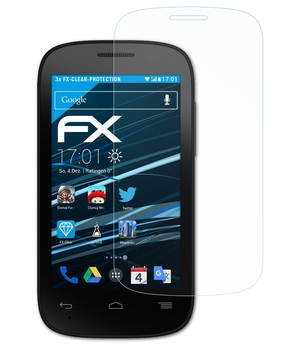 Touch FX-Clear Displayschutz(für One Alcatel Pop 3x ATFOLIX C2)