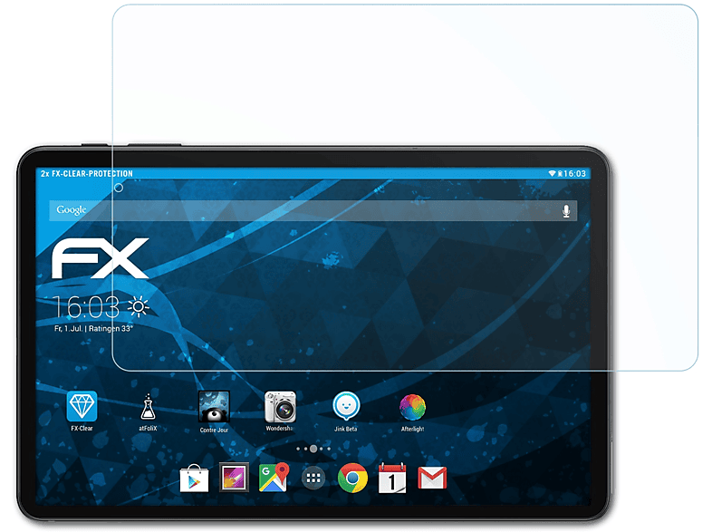 ATFOLIX 2x FX-Clear Displayschutz(für Alldocube iPlay 40)