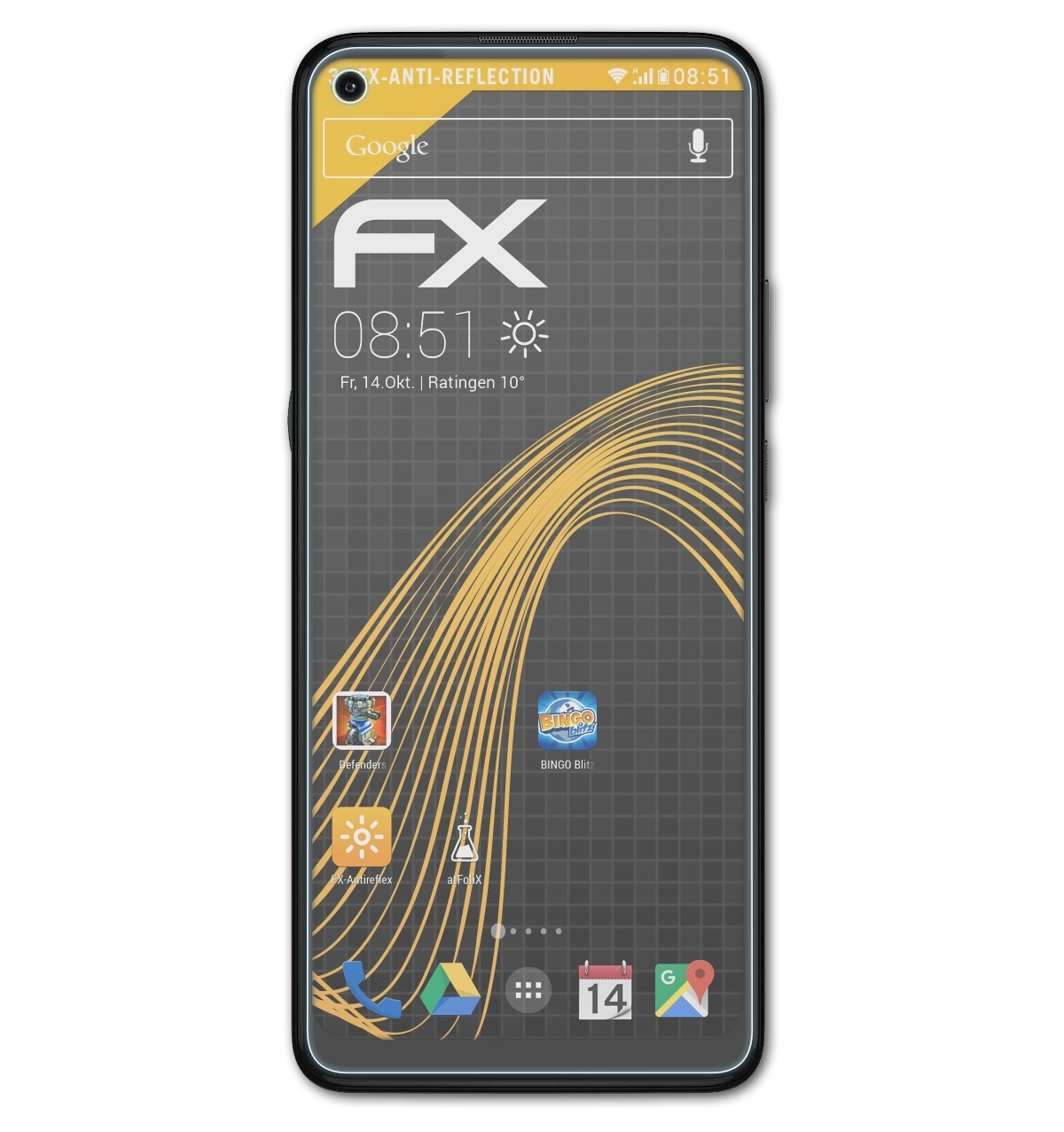 ATFOLIX 3x FX-Antireflex Displayschutz(für Moto G9 Power) Motorola