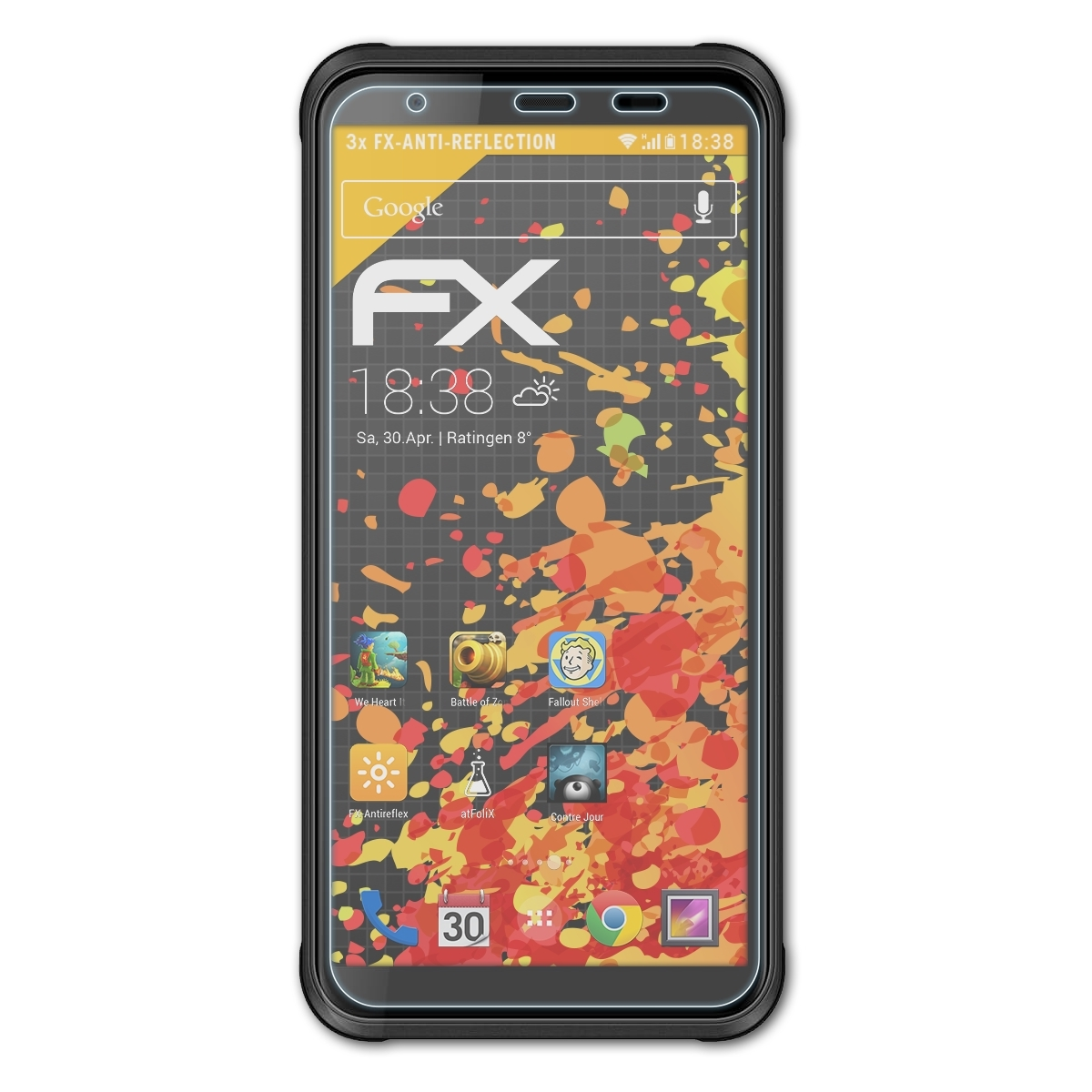 ATFOLIX 3x FX-Antireflex Displayschutz(für Blackview BV6300)
