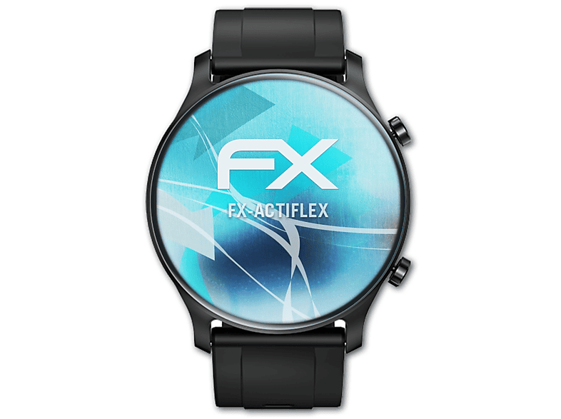 ATFOLIX 3x FX-ActiFleX Displayschutz(für Haylou RS3) | Smartwatch Schutzfolien & Gläser