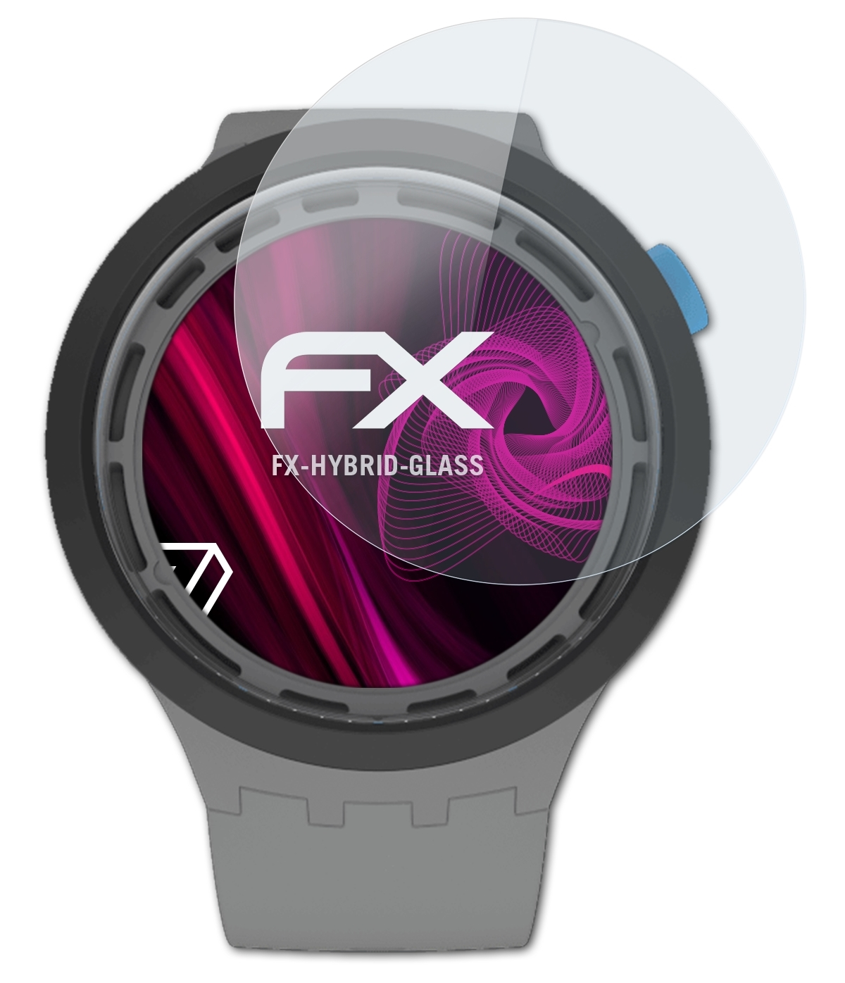 Schutzglas(für ATFOLIX Swatch (47mm)) EasytipPay FX-Hybrid-Glass
