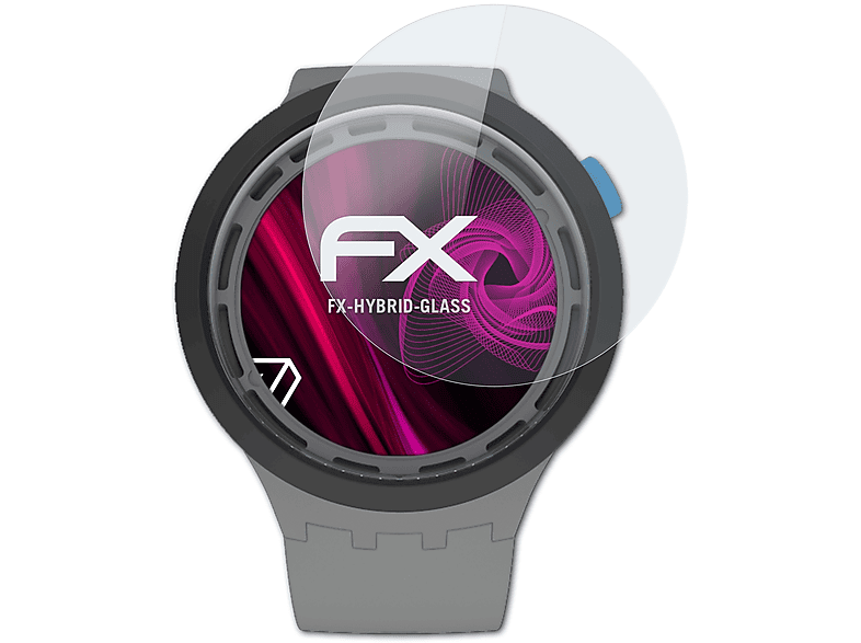 ATFOLIX FX-Hybrid-Glass Schutzglas(für Swatch EasytipPay (47mm))