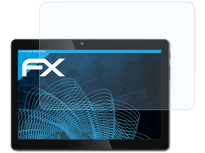 ATFOLIX 2x FX-Clear Displayschutz(für JAY-tech XTE10D) Tablet-PC