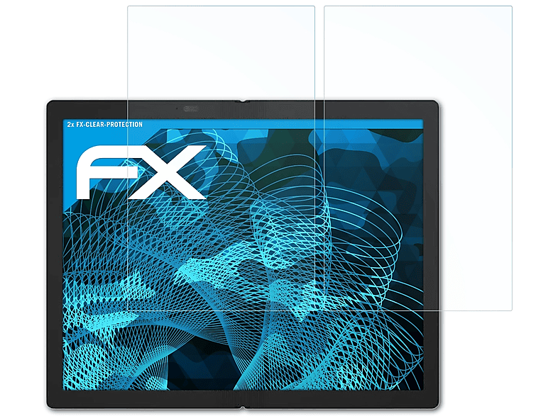 ATFOLIX 2x FX-Clear Lenovo Displayschutz(für X1 (Gen Fold ThinkPad 1))