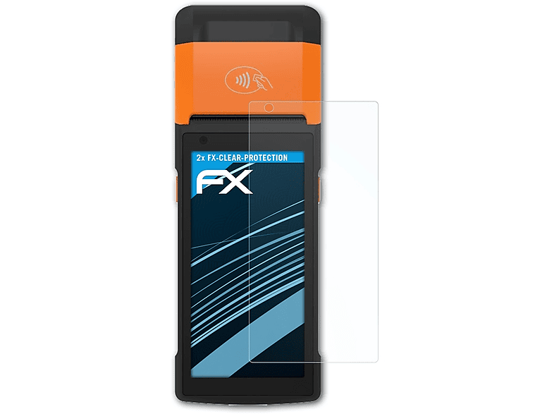 ATFOLIX 2x FX-Clear Sunmi Displayschutz(für V2s)