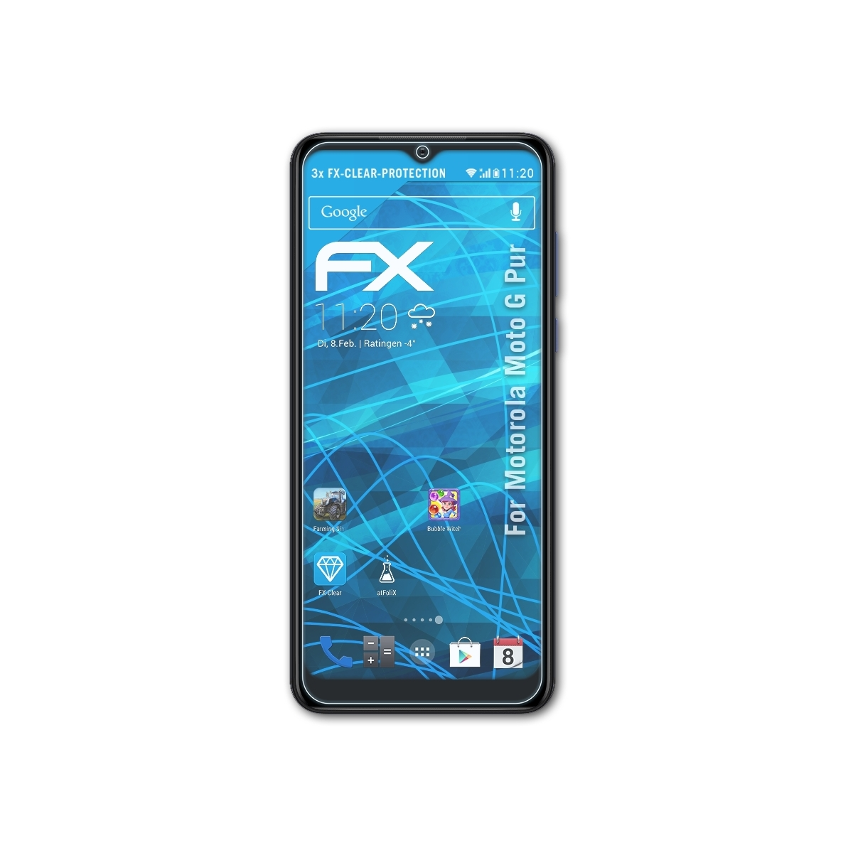 Displayschutz(für Moto 3x ATFOLIX G Motorola FX-Clear Pur)
