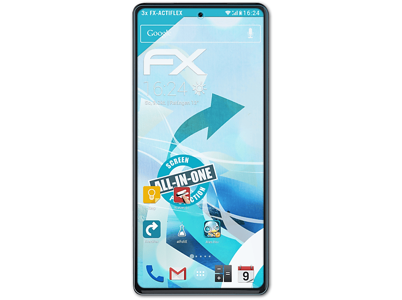 ATFOLIX 3x FX-ActiFleX Displayschutz(für Motorola Edge+ (2022))