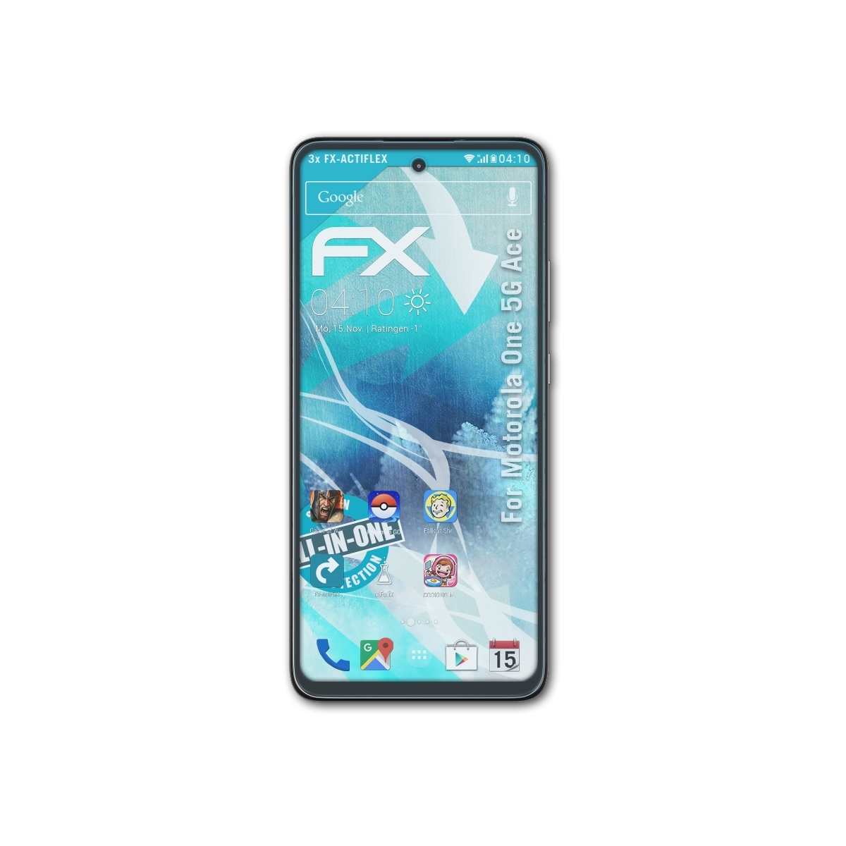 ATFOLIX 3x FX-ActiFleX Displayschutz(für Motorola 5G One Ace)