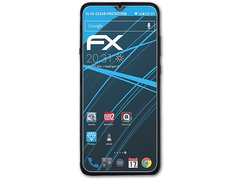 ATFOLIX 3x FX-Clear Displayschutz(für Hisense King Kong 6)