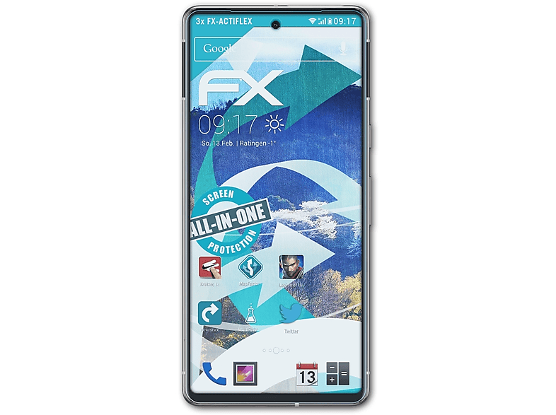 ATFOLIX 3x klar&flexibel Displayschutz(für Google Pixel 7)