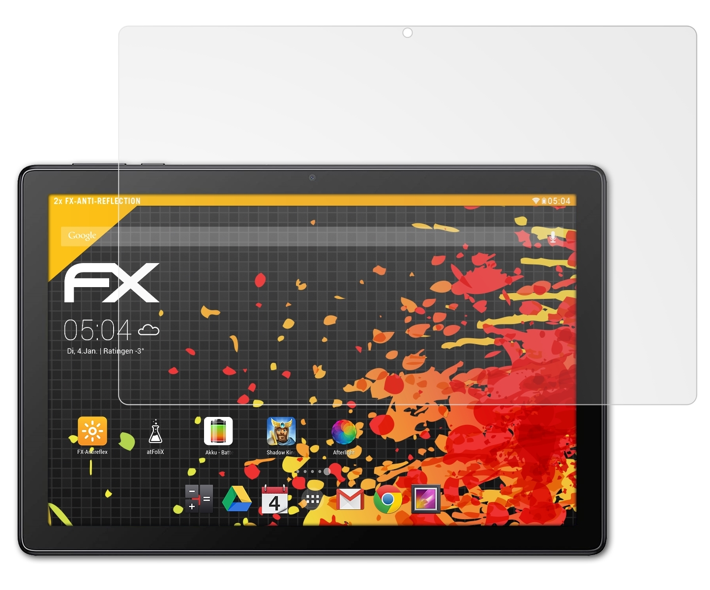 ATFOLIX 2x FX-Antireflex Displayschutz(für 8091 10 Alcatel 1T (2020))