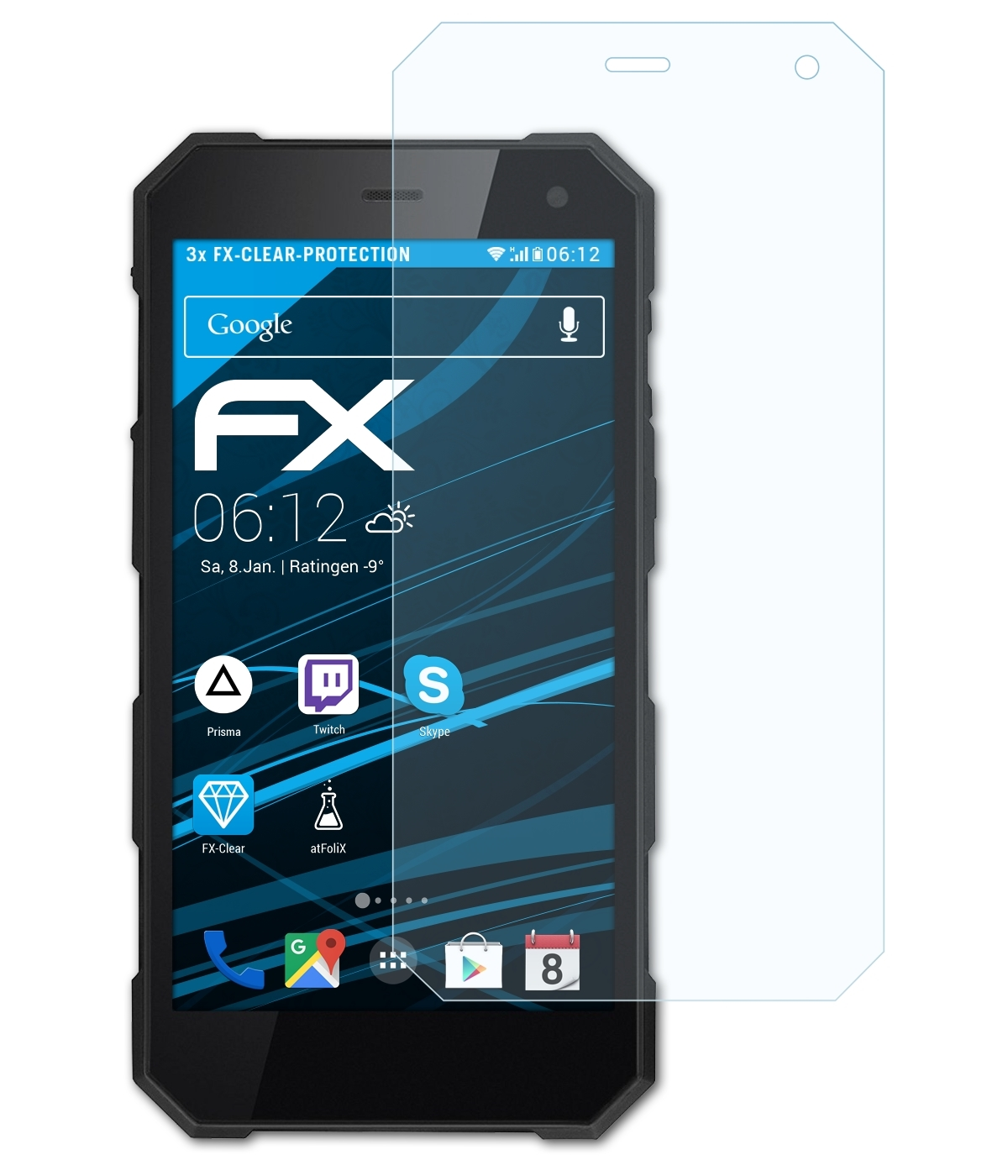 ATFOLIX 3x FX-Clear Displayschutz(für Energy) Hammer myPhone