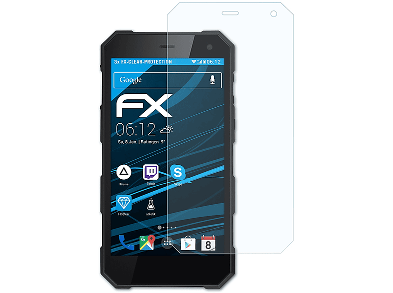 ATFOLIX 3x FX-Clear Displayschutz(für Energy) Hammer myPhone