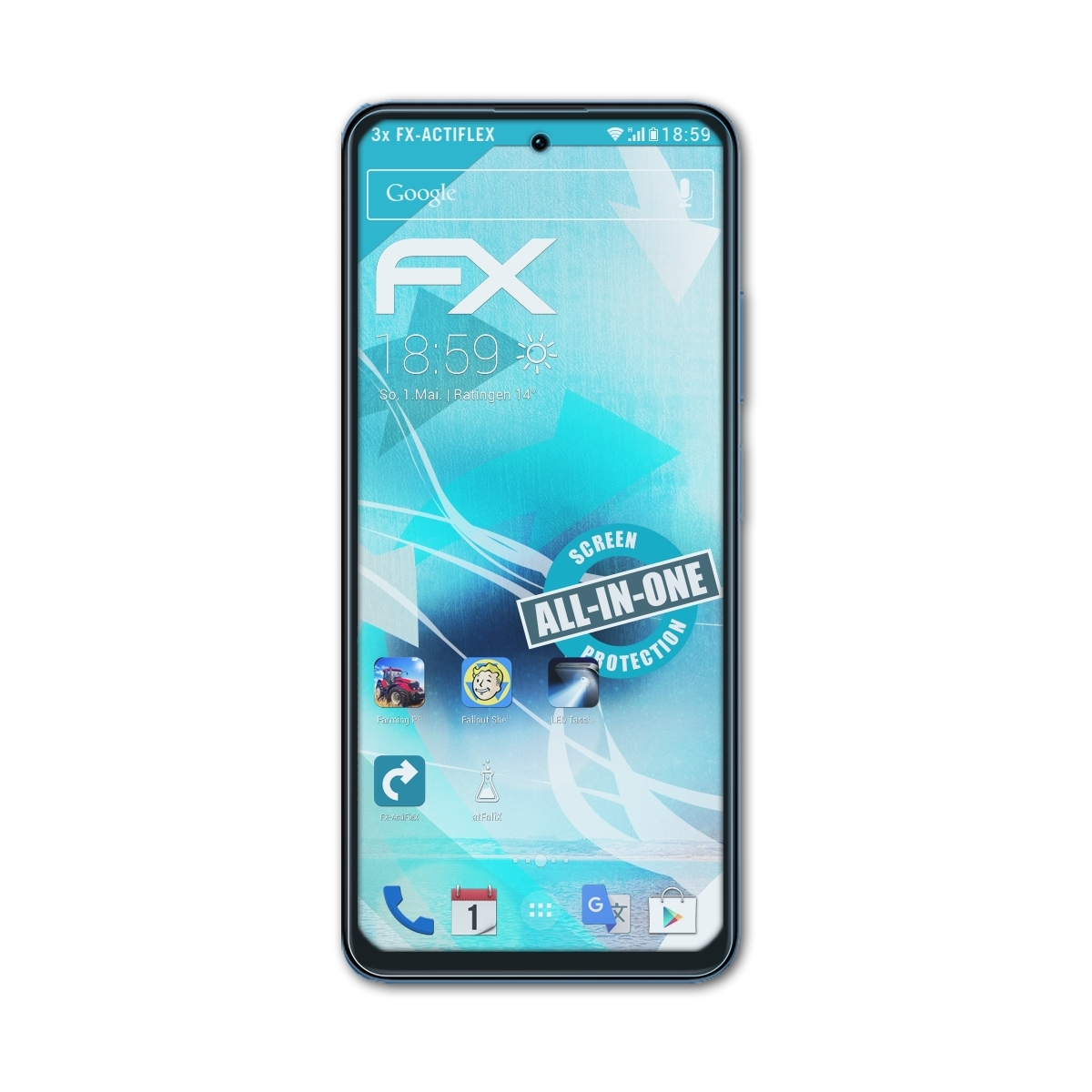 GT) Poco klar&flexibel Xiaomi Displayschutz(für X4 ATFOLIX 3x