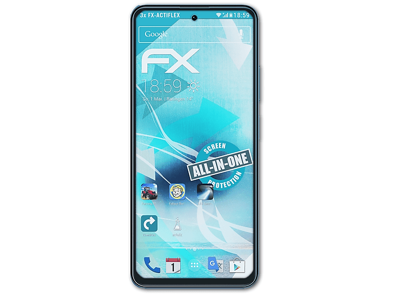 ATFOLIX X4 3x GT) klar&flexibel Xiaomi Displayschutz(für Poco