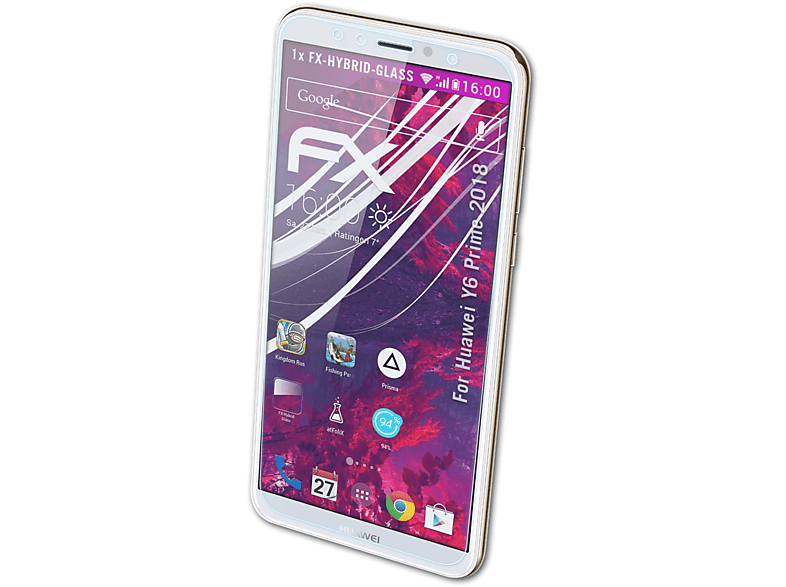 FX-Hybrid-Glass Huawei Y6 Schutzglas(für Prime ATFOLIX 2018)