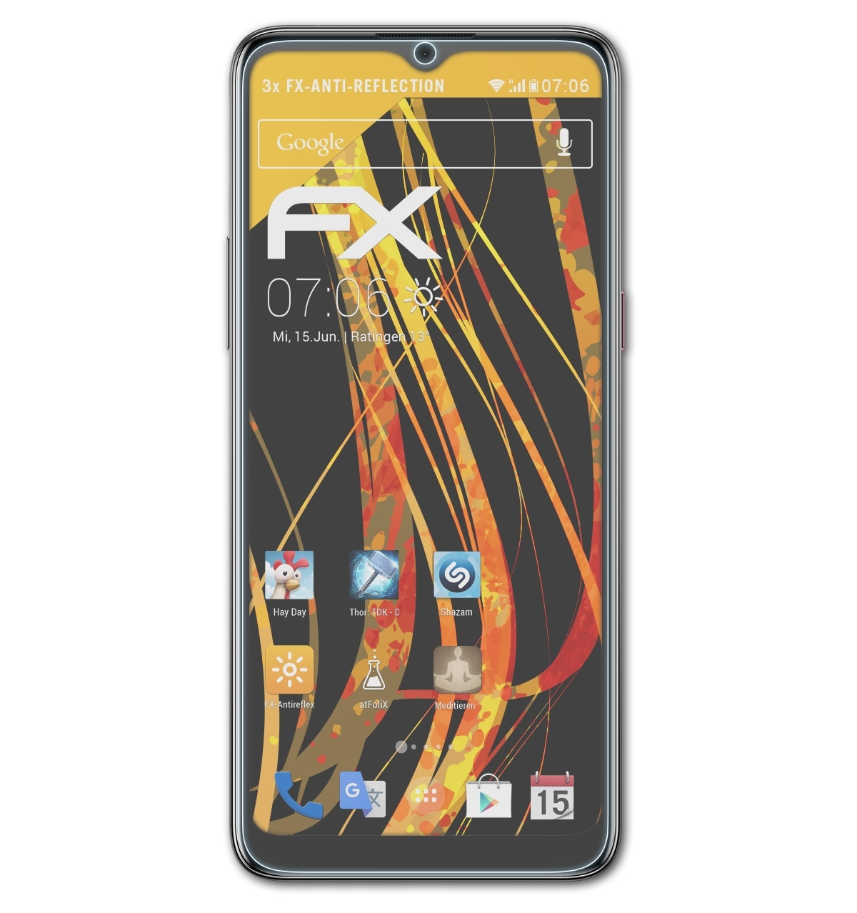 FX-Antireflex Displayschutz(für 3x Desire ATFOLIX HTC 20+)