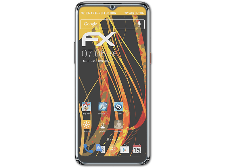 ATFOLIX 3x FX-Antireflex Displayschutz(für HTC Desire 20+) | Displayschutzfolien & Gläser
