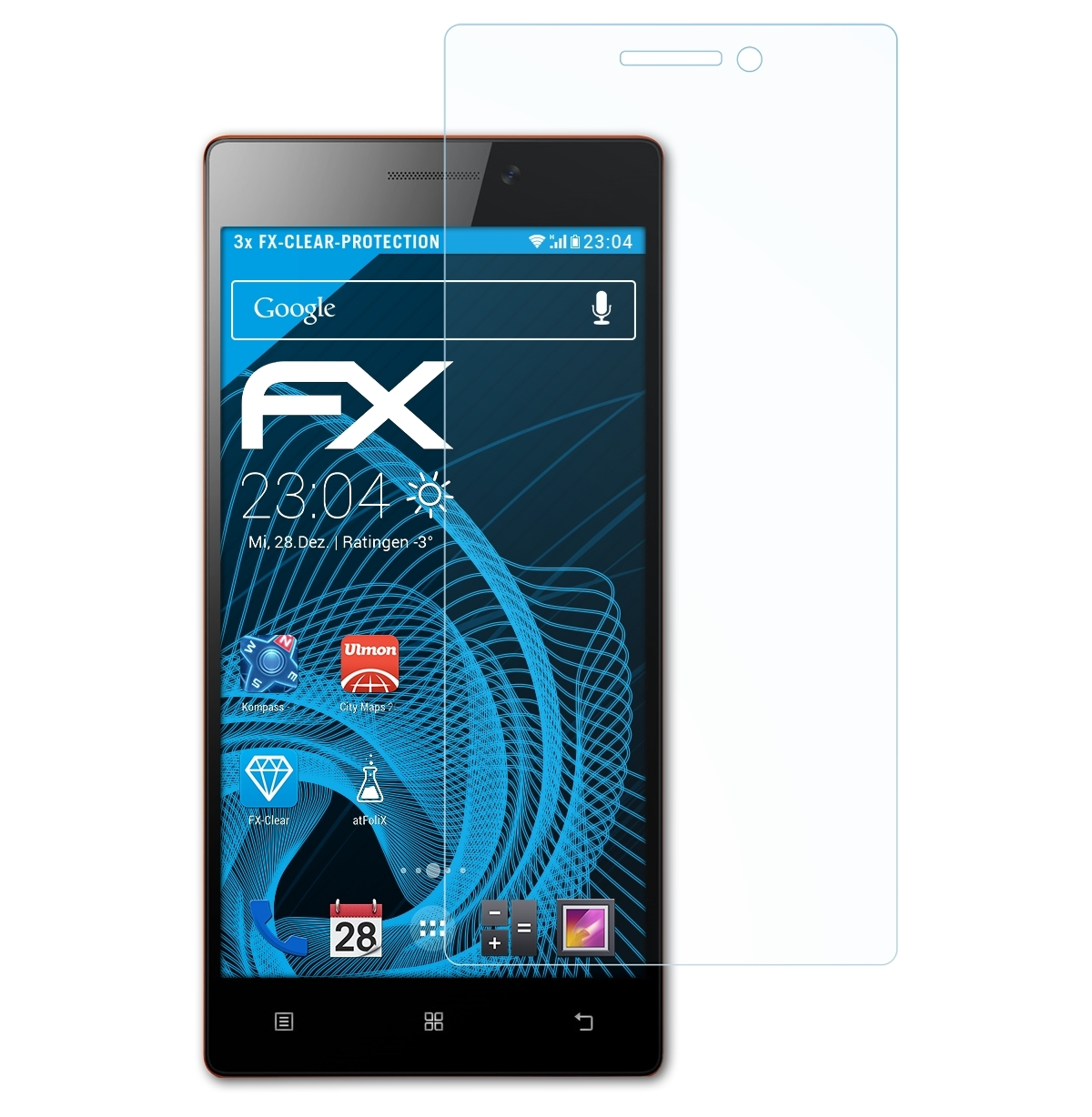 ATFOLIX 3x FX-Clear Vibe X2) Displayschutz(für Lenovo