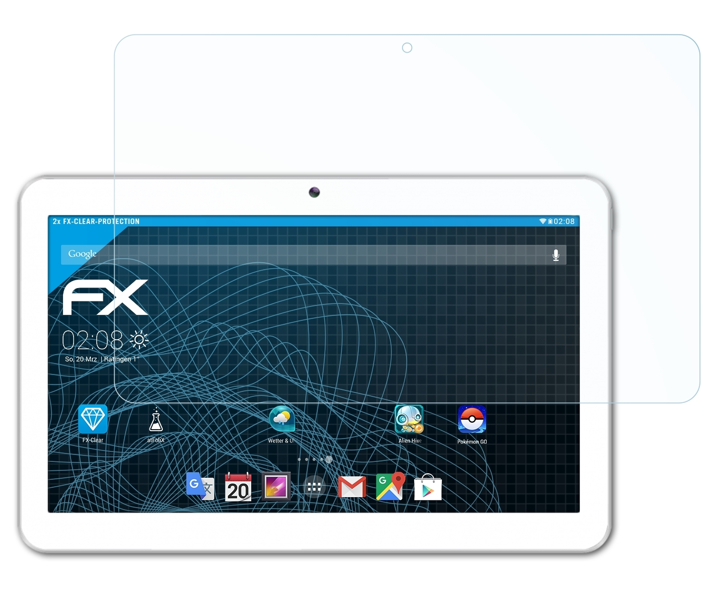 FX-Clear Polaroid ATFOLIX Mobility 2x 10.1) Displayschutz(für