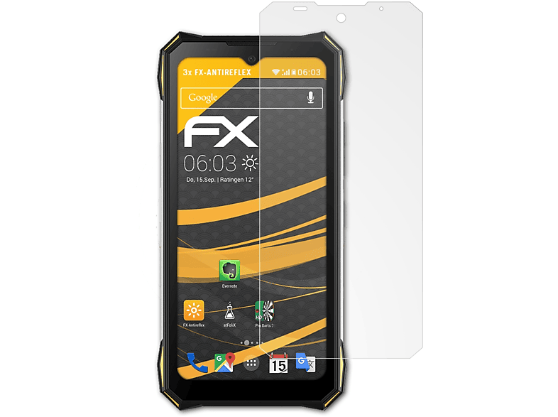 ATFOLIX matt&stoßfest S89 Displayschutz(für 3x DOOGEE Pro)