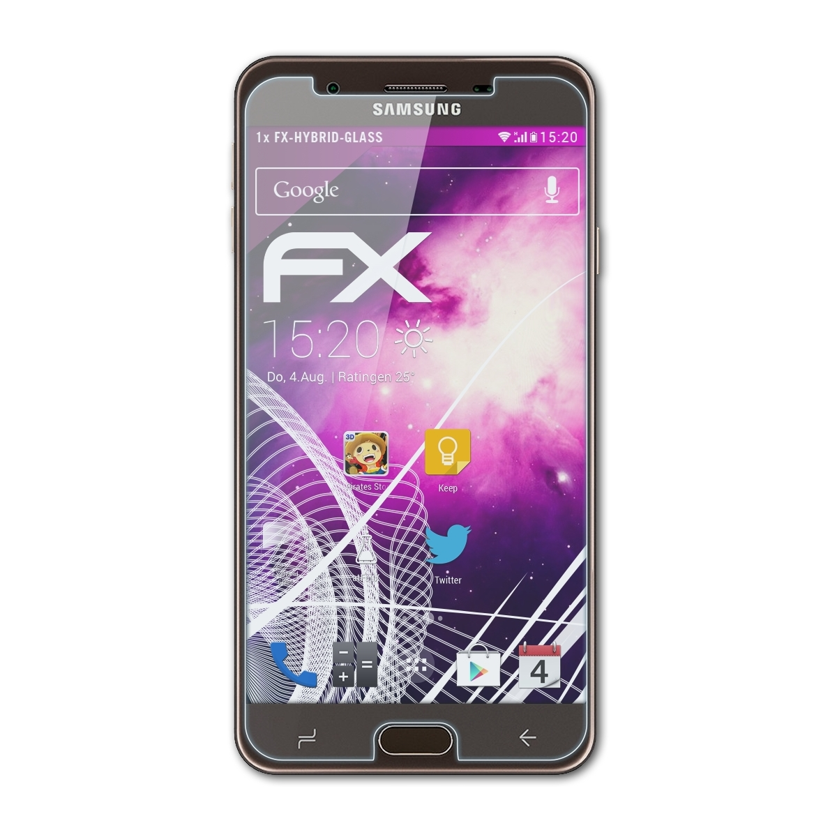 ATFOLIX FX-Hybrid-Glass Schutzglas(für Galaxy On7 Samsung Prime)