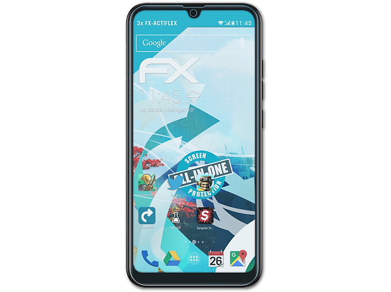 ATFOLIX 3x FX-ActiFleX Displayschutz(für General-Mobile 20) GM