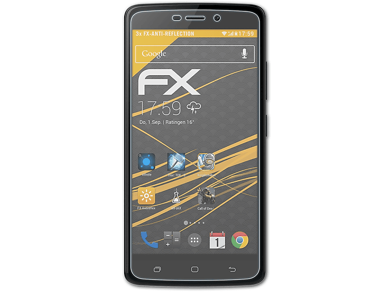 ATFOLIX 3x FX-Antireflex Displayschutz(für Hisense T5 Plus)