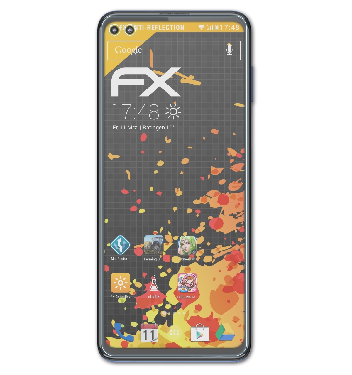 Displayschutz(für ATFOLIX Motorola 3x One 5G) FX-Antireflex