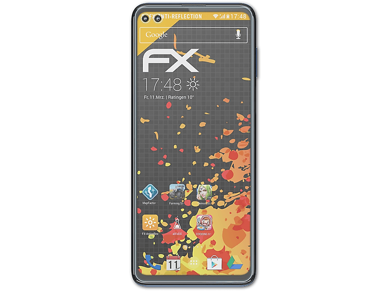 Displayschutz(für ATFOLIX Motorola 3x One 5G) FX-Antireflex