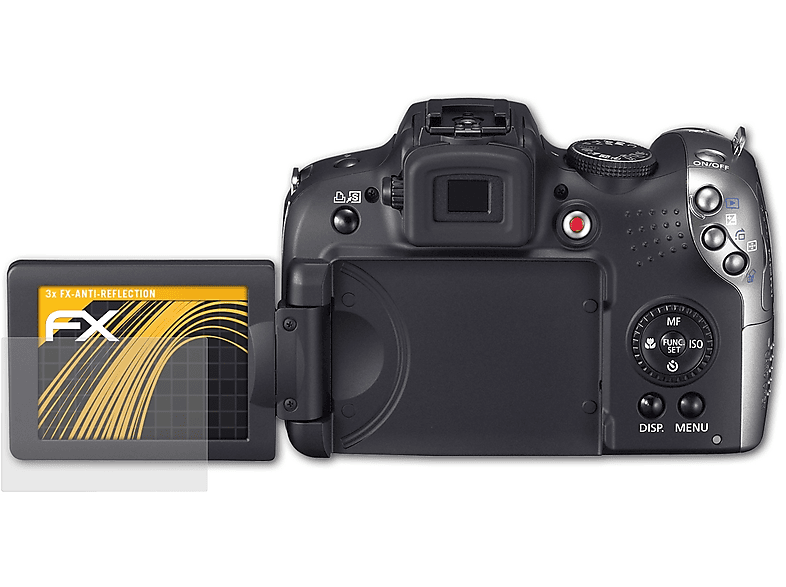 3x Displayschutz(für ATFOLIX PowerShot IS) FX-Antireflex SX20 Canon