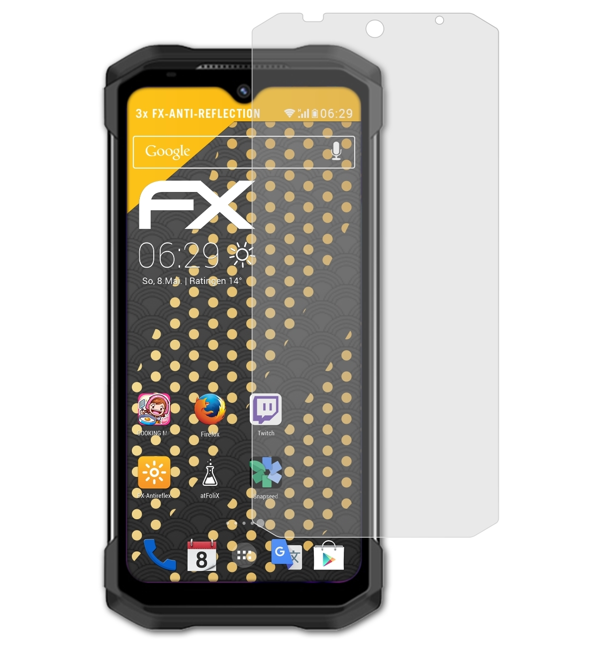 ATFOLIX 3x Displayschutz(für Doogee S98) FX-Antireflex